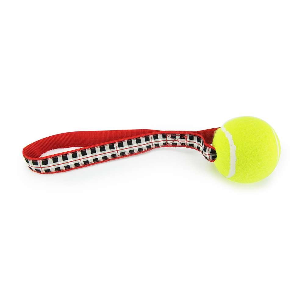 Tennis Ball Toss Toy - Black & White Plaid - Cargo's Cargo
